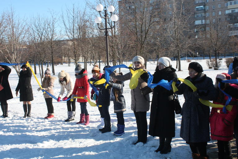 В Покрове отметили День соборности Украины (+ВИДЕО)