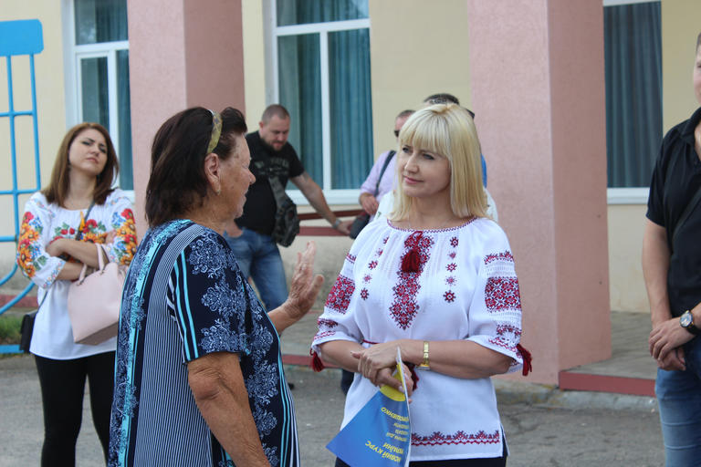 Олександра Сотула зустрілася з мешканцями Придніпровського (ВІДЕО)